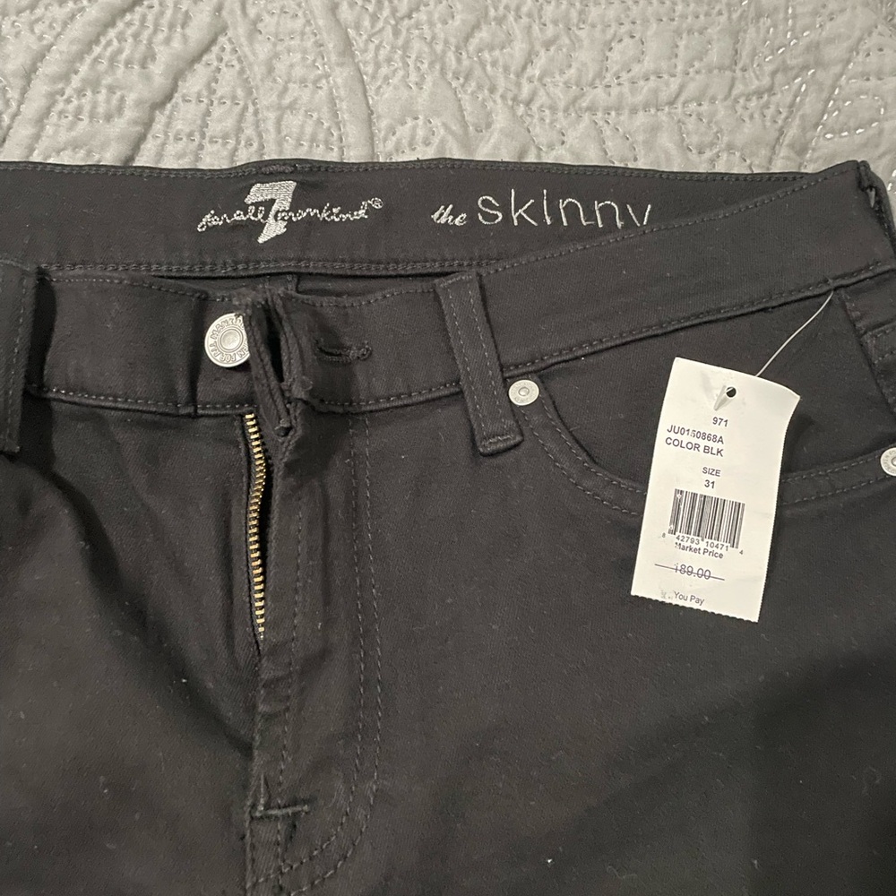 NWT 7 For All Mankind Women’s Black Skinny Jeans